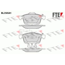 Stabdžių trinkelių rinkinys, diskinis stabdys FTE 9010836