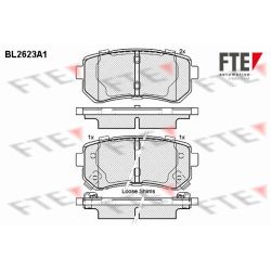 Stabdžių trinkelių rinkinys, diskinis stabdys FTE 9010871