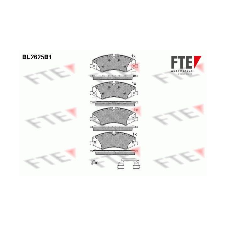 Stabdžių trinkelių rinkinys, diskinis stabdys FTE 9010874