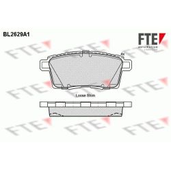 Stabdžių trinkelių rinkinys, diskinis stabdys FTE 9010876