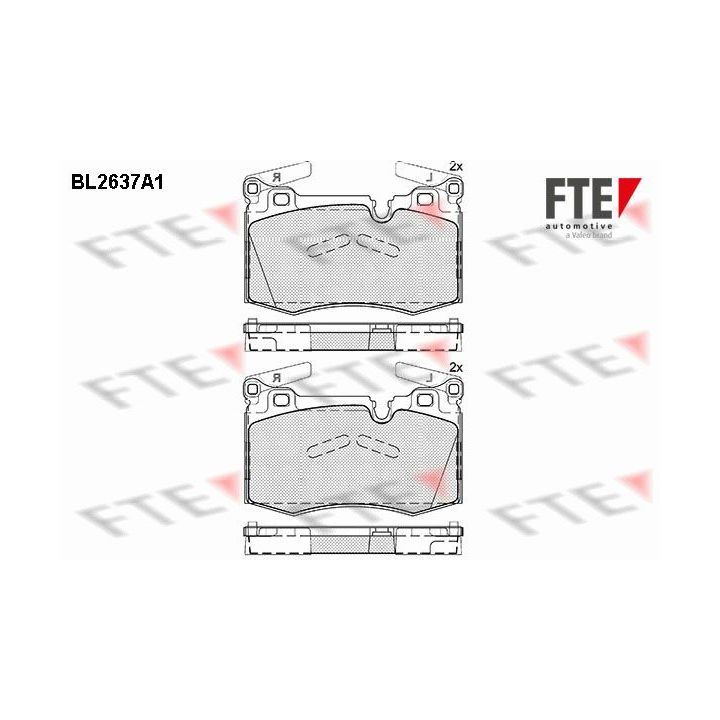 Stabdžių trinkelių rinkinys, diskinis stabdys FTE 9010882