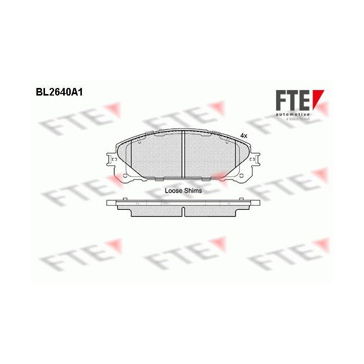 Stabdžių trinkelių rinkinys, diskinis stabdys FTE 9010883