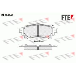 Stabdžių trinkelių rinkinys, diskinis stabdys FTE 9010884