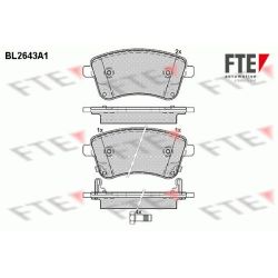 Stabdžių trinkelių rinkinys, diskinis stabdys FTE 9010885