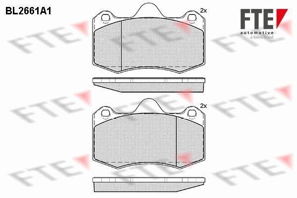 Stabdžių trinkelių rinkinys, diskinis stabdys FTE 9010900