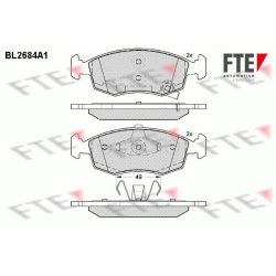 Stabdžių trinkelių rinkinys, diskinis stabdys FTE 9010914