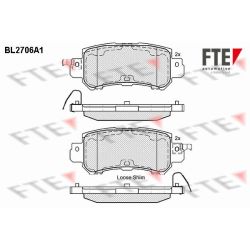 Stabdžių trinkelių rinkinys, diskinis stabdys FTE 9010932