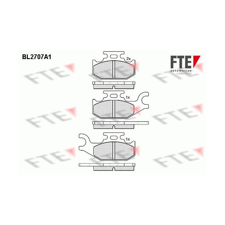 Stabdžių trinkelių rinkinys, diskinis stabdys FTE 9010933