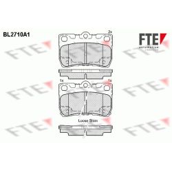 Stabdžių trinkelių rinkinys, diskinis stabdys FTE 9010936