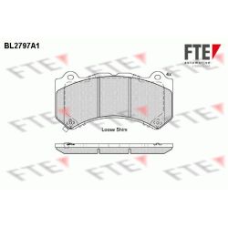 Stabdžių trinkelių rinkinys, diskinis stabdys FTE 9010989