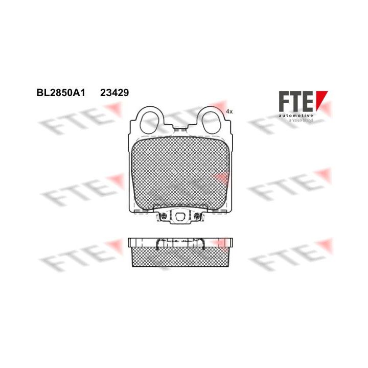 Stabdžių trinkelių rinkinys, diskinis stabdys FTE 9011025