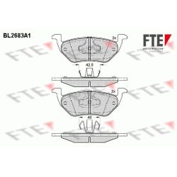 Stabdžių trinkelių rinkinys, diskinis stabdys FTE 9011046