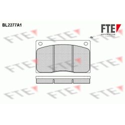 Stabdžių trinkelių rinkinys, diskinis stabdys FTE 9011048