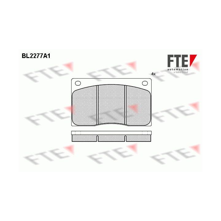 Stabdžių trinkelių rinkinys, diskinis stabdys FTE 9011048