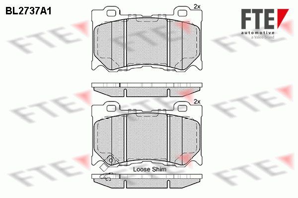 Stabdžių trinkelių rinkinys, diskinis stabdys FTE 9011055