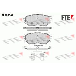 Stabdžių trinkelių rinkinys, diskinis stabdys FTE 9011069