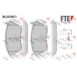 Stabdžių trinkelių rinkinys, diskinis stabdys FTE 9011089
