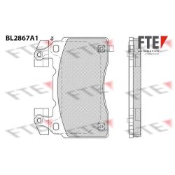 Stabdžių trinkelių rinkinys, diskinis stabdys FTE 9011107
