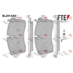 Stabdžių trinkelių rinkinys, diskinis stabdys FTE 9011157