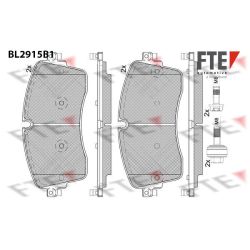 Stabdžių trinkelių rinkinys, diskinis stabdys FTE 9011158