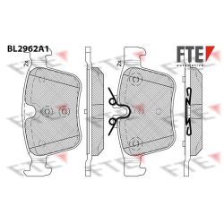 Stabdžių trinkelių rinkinys, diskinis stabdys FTE 9011205