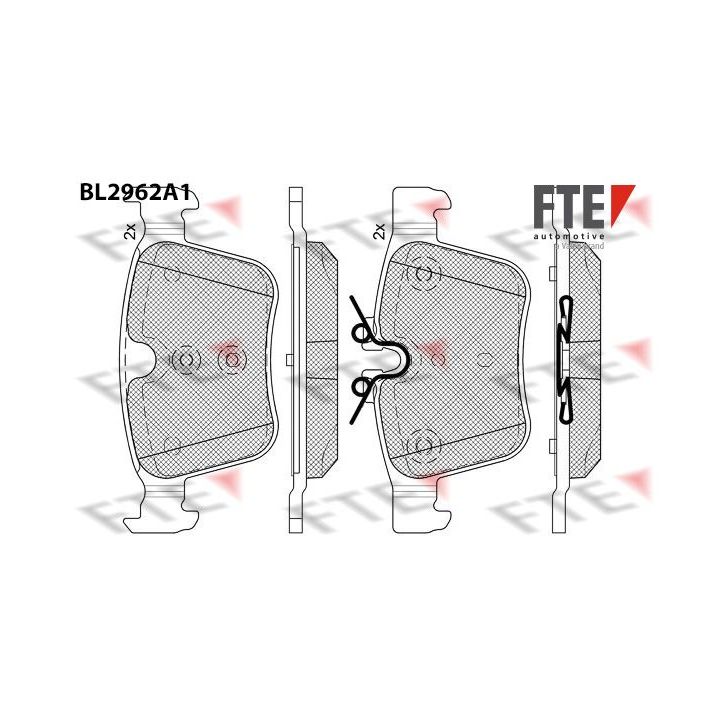 Stabdžių trinkelių rinkinys, diskinis stabdys FTE 9011205