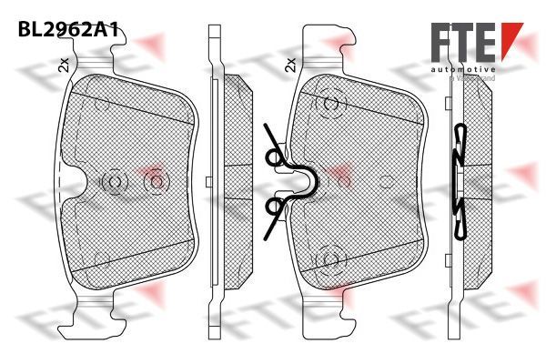 Stabdžių trinkelių rinkinys, diskinis stabdys FTE 9011205