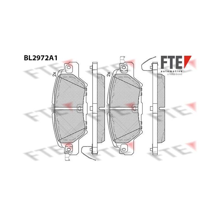 Stabdžių trinkelių rinkinys, diskinis stabdys FTE 9011218