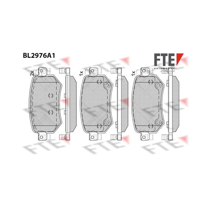 Stabdžių trinkelių rinkinys, diskinis stabdys FTE 9011222