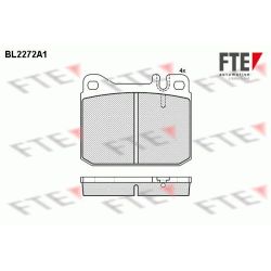 Stabdžių trinkelių rinkinys, diskinis stabdys FTE 9500005