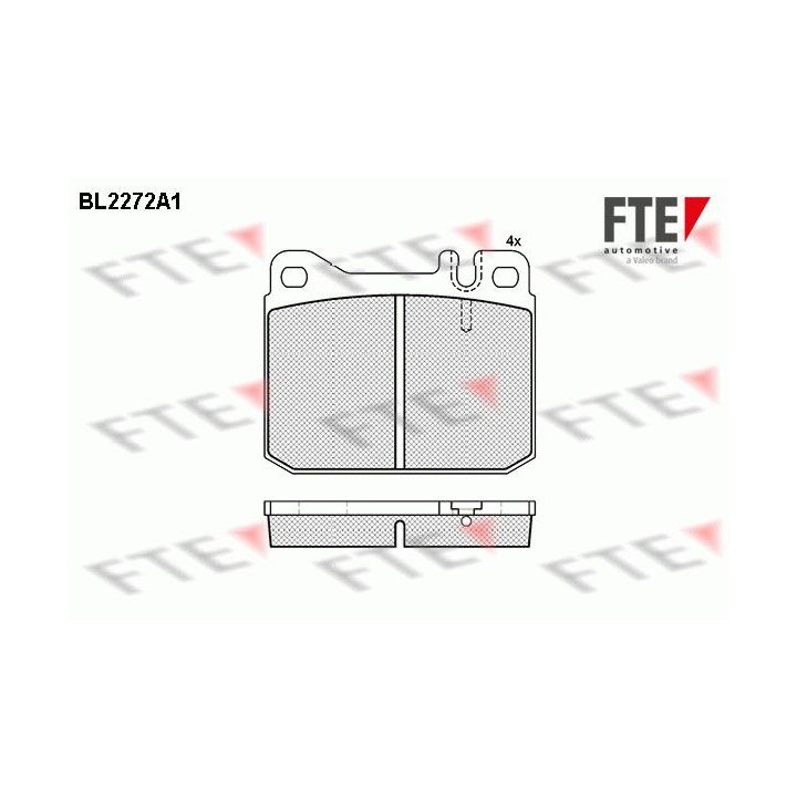 Stabdžių trinkelių rinkinys, diskinis stabdys FTE 9500005