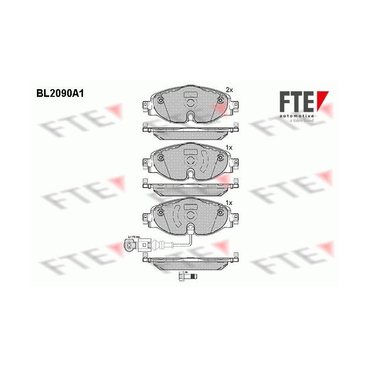 Stabdžių trinkelių rinkinys, diskinis stabdys FTE BL2090A1