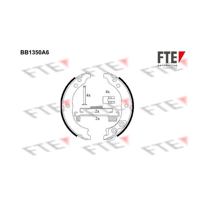 Stabdžių trinkelių komplektas, stovėjimo stabdis FTE 9100102