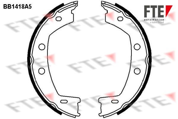 Stabdžių trinkelių komplektas, stovėjimo stabdis FTE 9100146