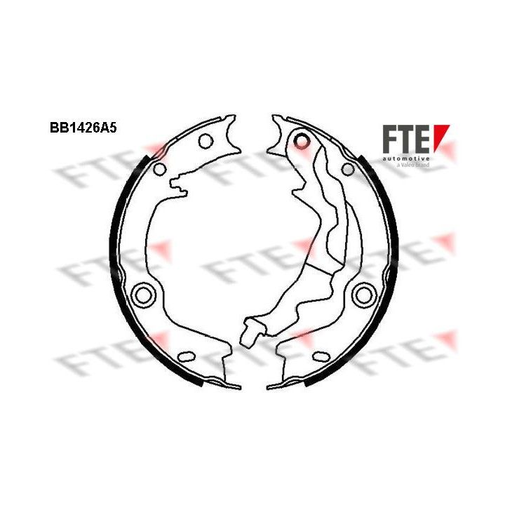 Stabdžių trinkelių komplektas, stovėjimo stabdis FTE 9100154