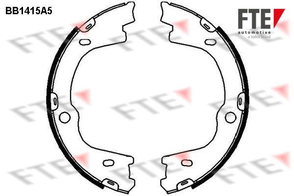 Stabdžių trinkelių komplektas, stovėjimo stabdis FTE 9100182