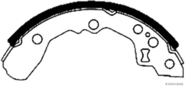 Stabdžių trinkelių komplektas HERTH+BUSS JAKOPARTS J3500301