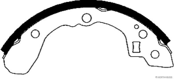 Stabdžių trinkelių komplektas HERTH+BUSS JAKOPARTS J3500308