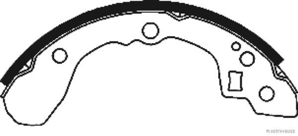 Stabdžių trinkelių komplektas HERTH+BUSS JAKOPARTS J3500310