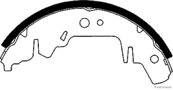 Stabdžių trinkelių komplektas HERTH+BUSS JAKOPARTS J3500311