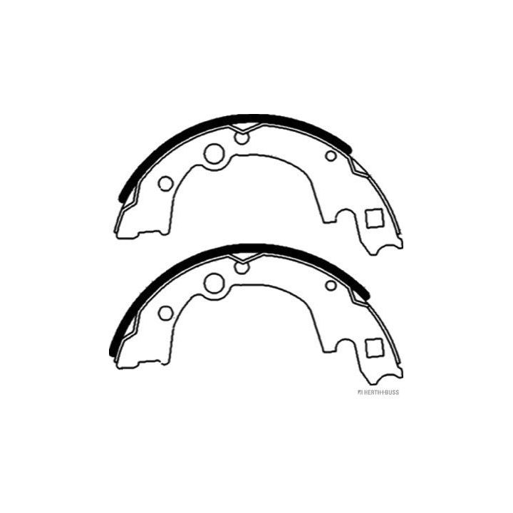 Stabdžių trinkelių komplektas HERTH+BUSS JAKOPARTS J3500328