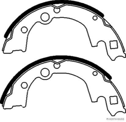 Stabdžių trinkelių komplektas HERTH+BUSS JAKOPARTS J3500328