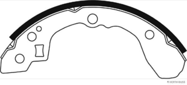 Stabdžių trinkelių komplektas HERTH+BUSS JAKOPARTS J3500334