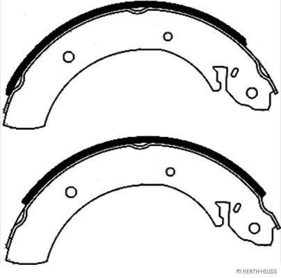 Stabdžių trinkelių komplektas HERTH+BUSS JAKOPARTS J3500502