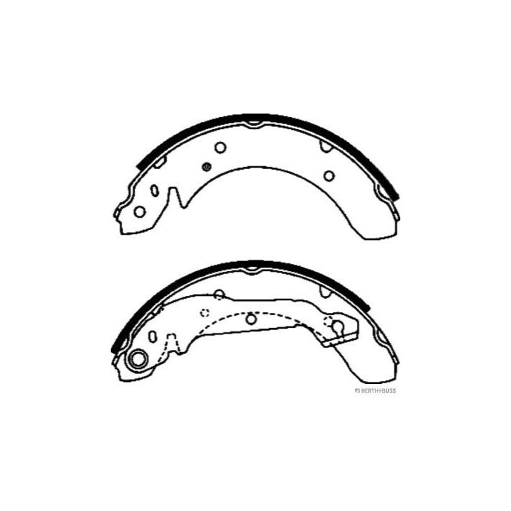 Stabdžių trinkelių komplektas HERTH+BUSS JAKOPARTS J3500504