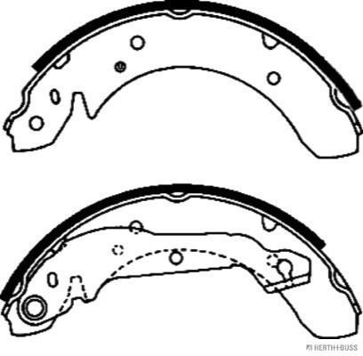Stabdžių trinkelių komplektas HERTH+BUSS JAKOPARTS J3500504