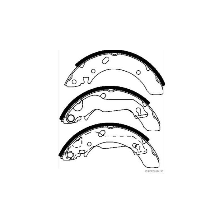 Stabdžių trinkelių komplektas HERTH+BUSS JAKOPARTS J3500510