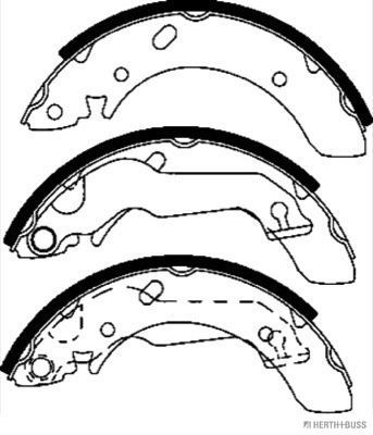 Stabdžių trinkelių komplektas HERTH+BUSS JAKOPARTS J3500510