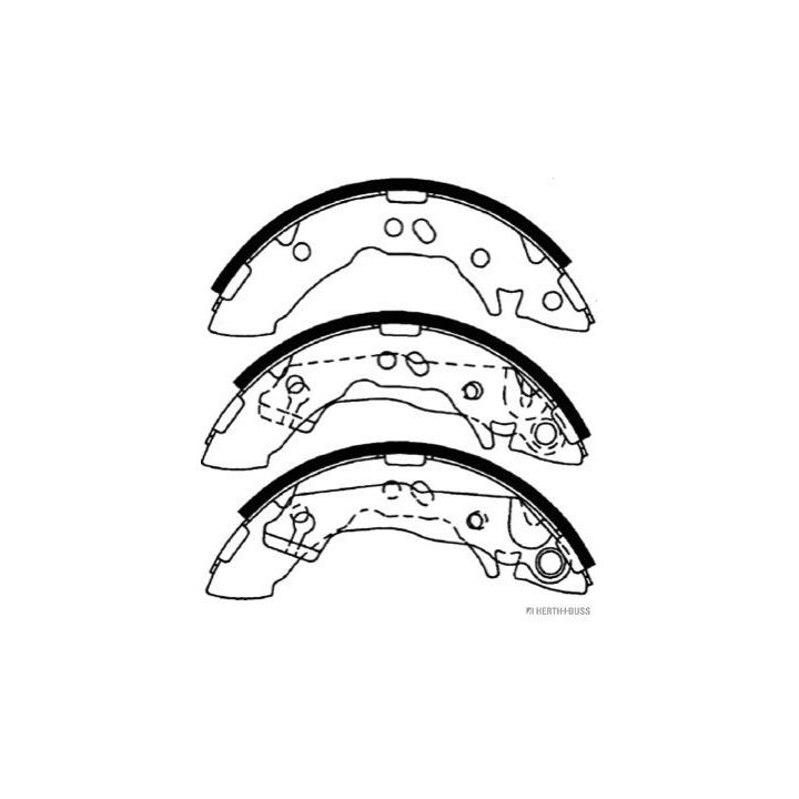 Stabdžių trinkelių komplektas HERTH+BUSS JAKOPARTS J3500516