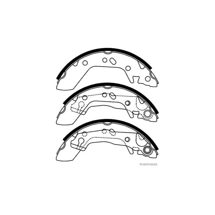 Stabdžių trinkelių komplektas HERTH+BUSS JAKOPARTS J3500517